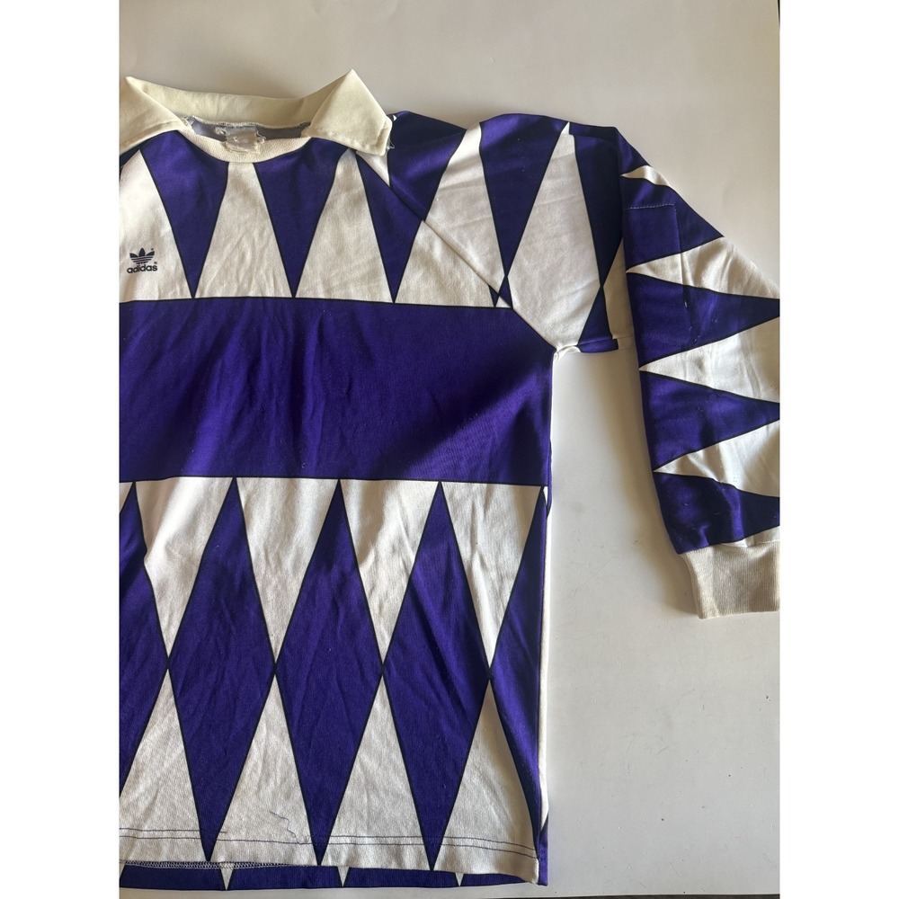 Vintage Rare Adidas 1990s Template Football Soccer Jersey Long Sleeve #1 L Purpl